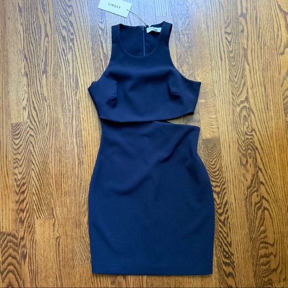 Likely Dresses & Skirts - LIKELY Navy Blue Mid Length Side Cut Out Dress Sz4